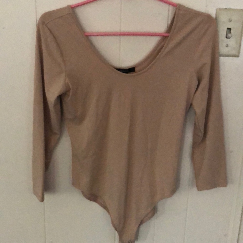 Beige body suit